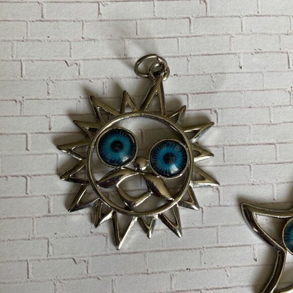 Boho Eclectic Sun and Star Pendants - Picture 2 of 6